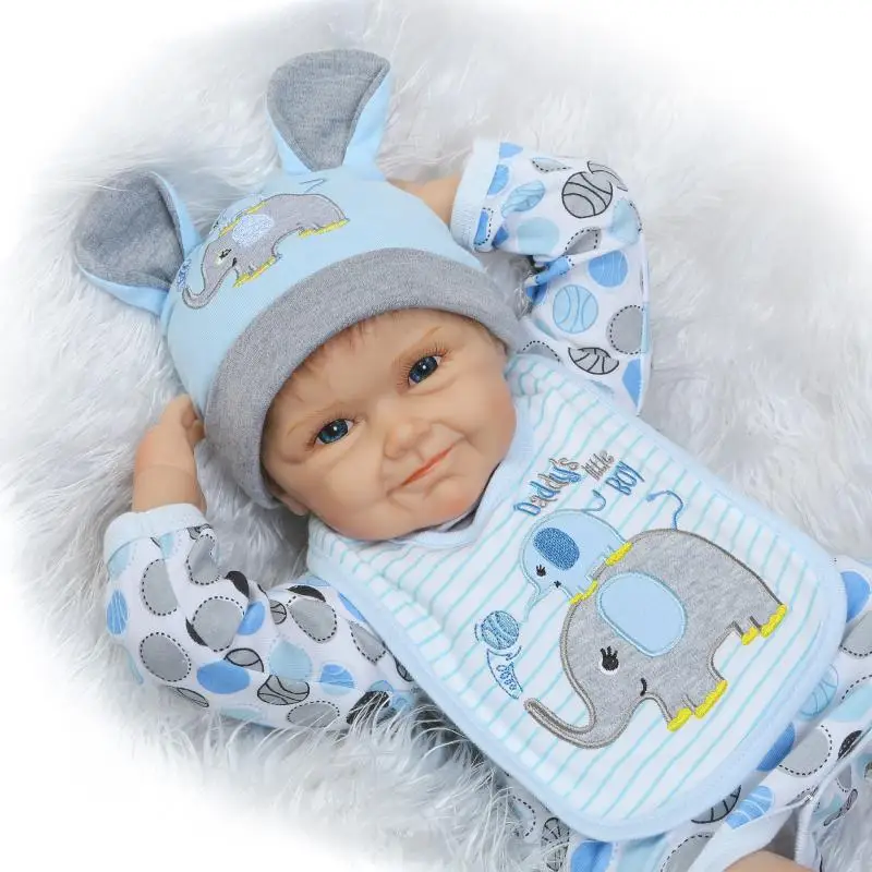 55 см 22 &quotсиликоновые Reborn Baby Doll Реалистичного сна новорожденного Обувь для