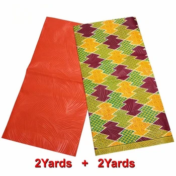 

2yards +2yards Kente fabric latest African wax print fabric 2019 Hot selling wax fabric african for party dress
