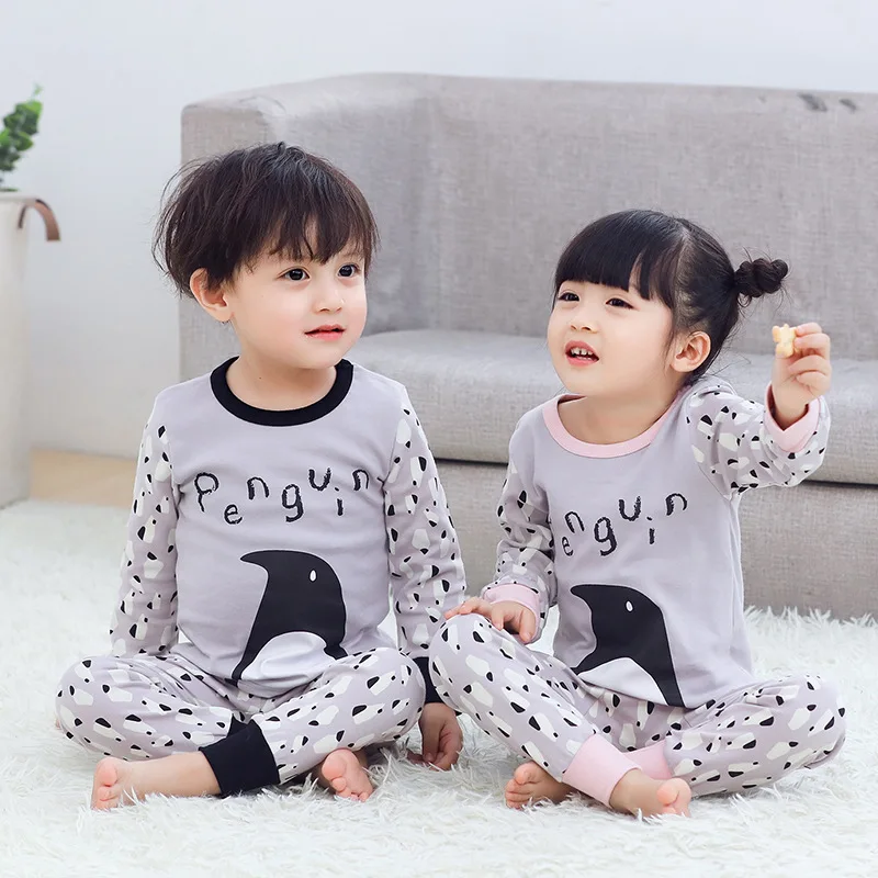 

Kids Clothes Pijama Infantil Cartoon Penguin Pajamas For Girls Pyjamas Baby Girl Clothes Boys Sleepwear Children's Pajamas Sets