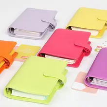 dokibook Personal A5 A6 8 different color leather loose leaf planner leather notebook with double pen