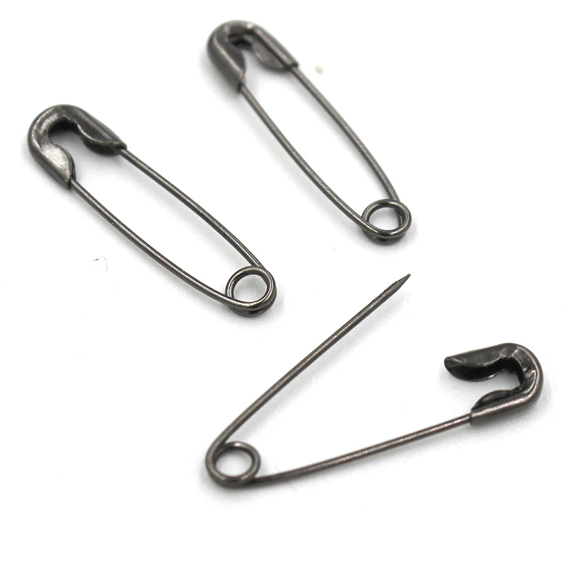 200 Pieces Safety Pins Findings Silver Golden Black Anti Copper 19mmx5mm  Safety Pin DIY Jewelry Findings