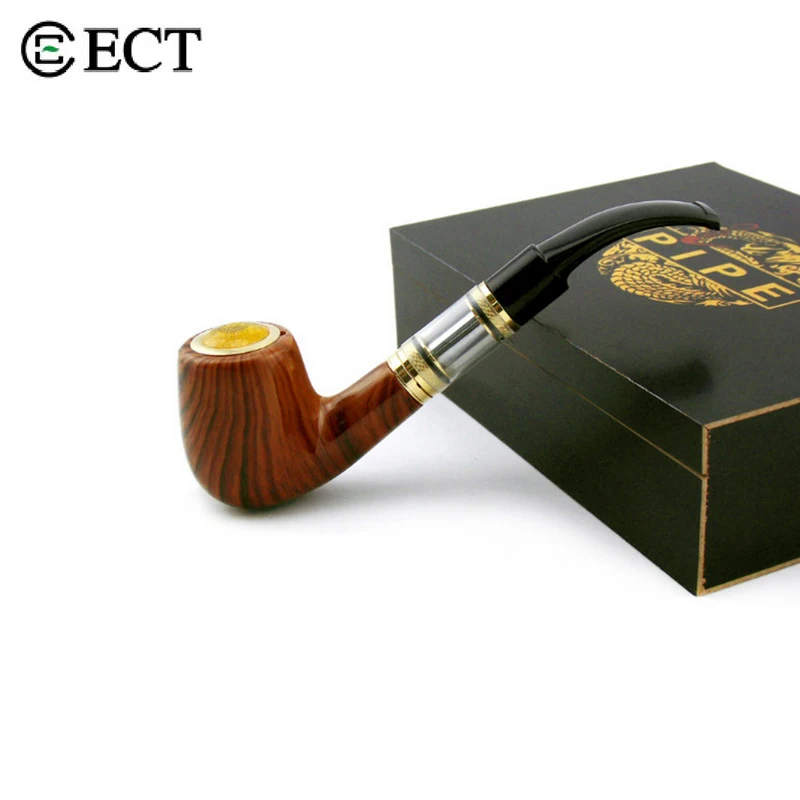 

ECT Top Quality E-pipe 618 Vape Mod Pipe Electronic Cigarette Dual 900mAh Wooden Pipe Mod Rechargeable E Pipe