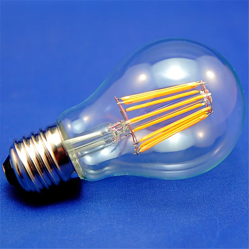LED tungsten filament Lamp E27 4W 6W 8W 360Degrees Led Bulb Light Free
