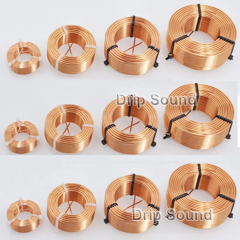 

1pcs 0.8mm 0.2mH-1.8mH Audio Amplifier Speaker Crossover Inductor 4N Oxygen-Free Copper Wire Coil #Copper