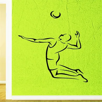 

Wall Decal Volleyball Player Game Ball Sport Athlete Jump Vinyl Stickers