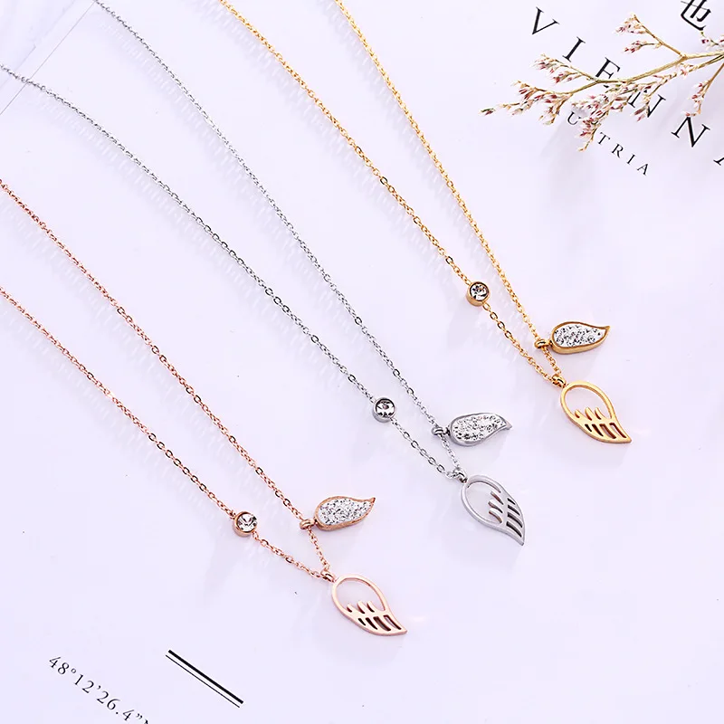 

Fashion Jewelry, titanium Jewelry,Fashionable classic wing titanium steel necklace
