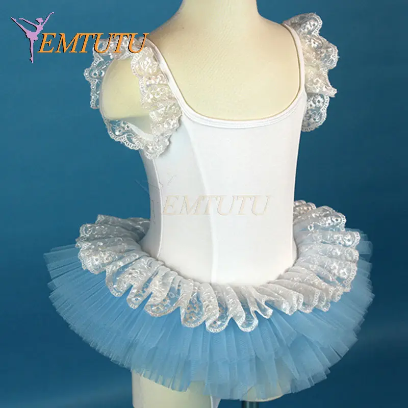 Buy Kids Cute Fancy Leotard Tutu Skirt Blue White Dance Clothes For Children