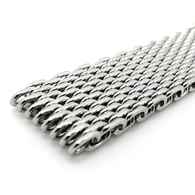 シルバー メッシュメタル ブレスレット 時計用シルバーブレスレット,18mm/20mm/22mm/24mm,スチール