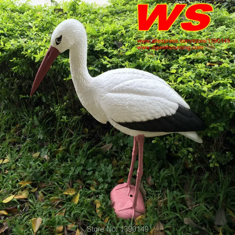 Beautiful Decorative For Your Fantastic Garden Yard Plastic Stand Bird Animal Outdoor Landscape Lawn ornament Artifical Crane  
