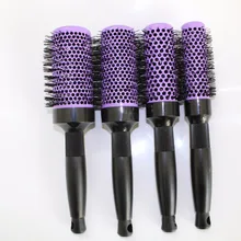 Ионная щетка для волос набор, 4 шт. лот круглая щетка для волос с Керамическим покрытием баррель, термостойкие щетка для волос. используйте с вентилятором