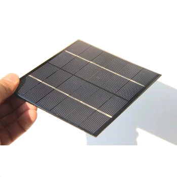 

BUHESHUI 2.5W 6V Solar Cell Polycrystalline Solar Panel Module DIY Solar Charger For 3.7V Battery Education 115*130MM 5pcs/lot