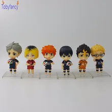 

Anime Haikyuu Nendoroid Hinata kageyama koushi PVC Action Figure 10CM Volleyball Figures Haikyuu Collection Model Doll 6pcs/set