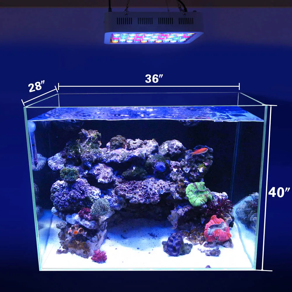 LED Aquarium Light 180W Series Dimmable Full Spectrum For Coral Reef Grow For Plants Fish Tank Aquarium Decorations Include  (29)