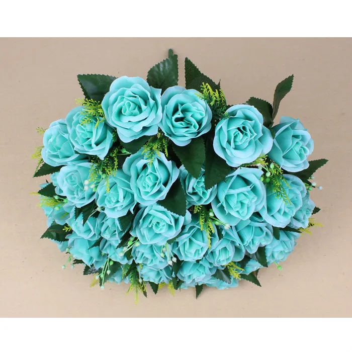 1pcs 36 Head Rose Silk Flower Bouquet Wedding Decoration Artificial