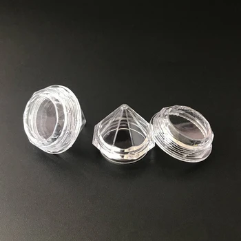

10Pcs/Set 5g Empty Travel Refillable Bottles Transparent Diamond Cream Box Refillable Cosmetic Case Cream Box