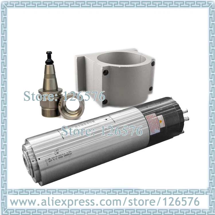 

GDL110-30-24Z/4.5 ATC Automatic water cooled spindle Motor 4.5Kw BT30 24000RPM + BT30-ER20 Tool holder + 110mm clamp