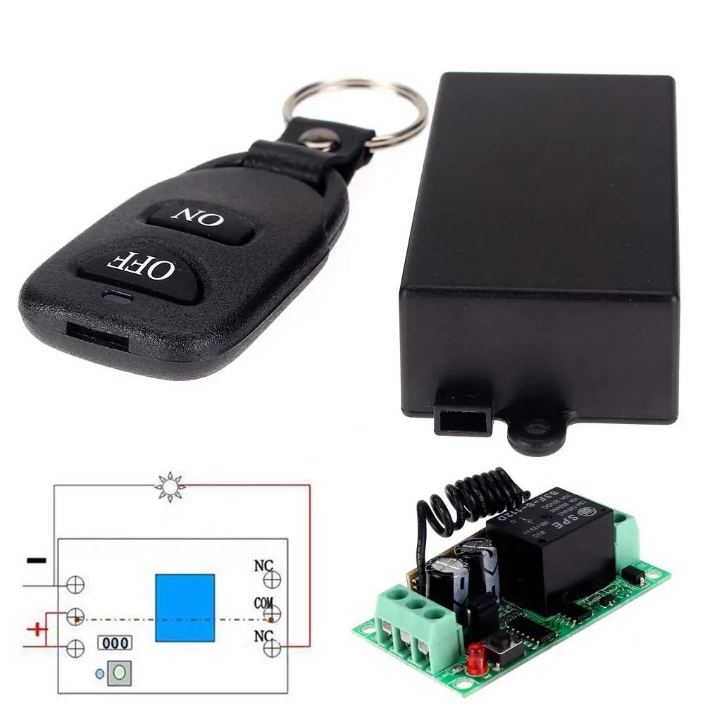 

Universal DC 12V 10A Relay Wireless RF Remote Control Switch Transmitter+Receiver Module RF Transmitter 433 Mhz Remote Control