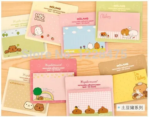 

1pcs/lot NEW rabbit & Piggy Notepad / sticky note Memo / message post / Removable adhesive paper