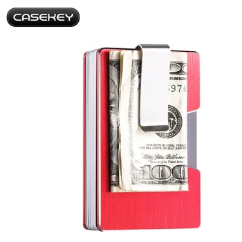 

CaseKey Business Card Holder RFID Metal Wallet Antitheft Wallets Automatic Pop Up Card Case Aluminium Alloy Credit Card Case