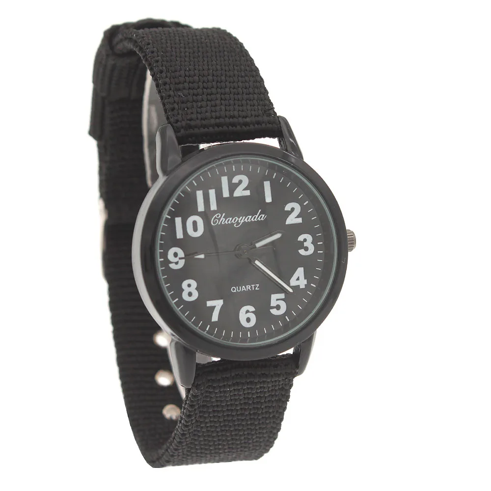 Детские часы в стиле милитари, нейлоновый ремешок, студенческие часы для мальчиков и девочек, кварцевые аналоговые армейские часы для мужчин и женщин, кварцевые наручные часы U92 - Цвет: Black black