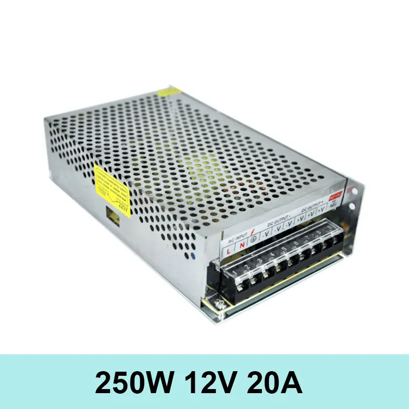 

250W 12V 20A Switchong Power Supply Ac 100-240V to Dc 12V for Led Strip