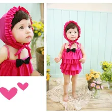 Детское цельнокроеное платье с оборками детский купальный костюм для девочек, купальный костюм для детей 2-9 лет