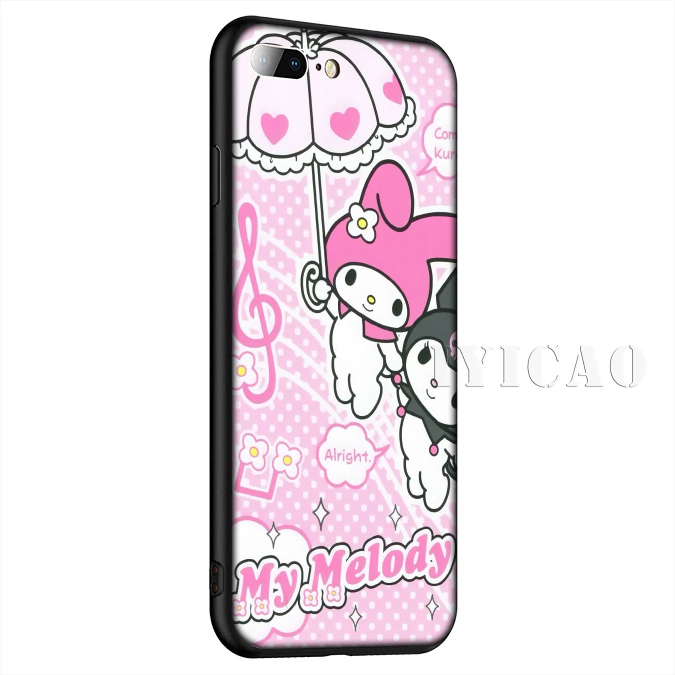 Цветной милый силиконовый мягкий чехол Kuromi для iPhone 11 Pro Max XR X XS 8 7 6 6S Plus 5 5S SE