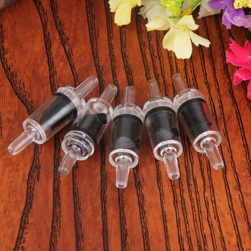 

5pcs Aquarium Fish Air Pump Check Valve One Way Non-Return Check Valve Aquarium Co2 System Air Pump Black