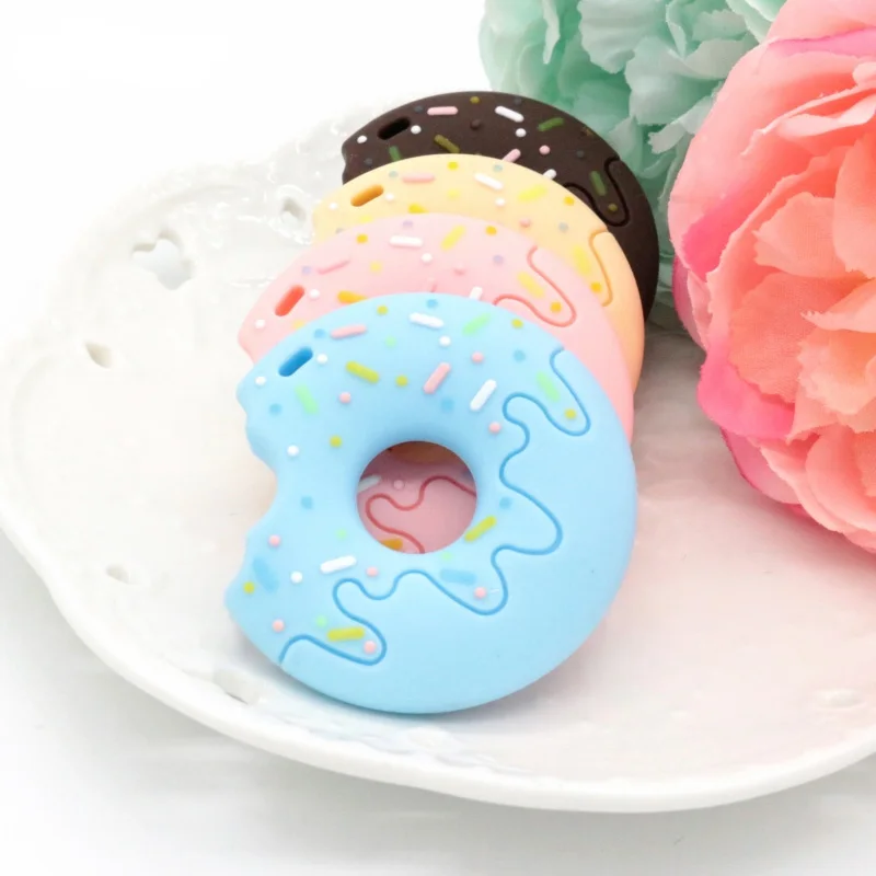 Donut-Teether-Silicone-Teethers-Teething-Pendant-Necklace-BPA-Free-Baby-Chew-Toy-Silicone-Baby-Teether-Toys (1)