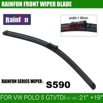 

RAINFUN S590 21"+19" dedicated car wiper blade for VW POLO 5 GTI/TDI (07-09) , dedicated windscreen auto wiper