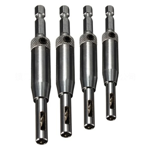 

Mini 4PCS HSS Positioning Hole Saw Cut Drill Bit Tool Set Self Centering Hinge Woodworking Reamer Bit Punch Tools
