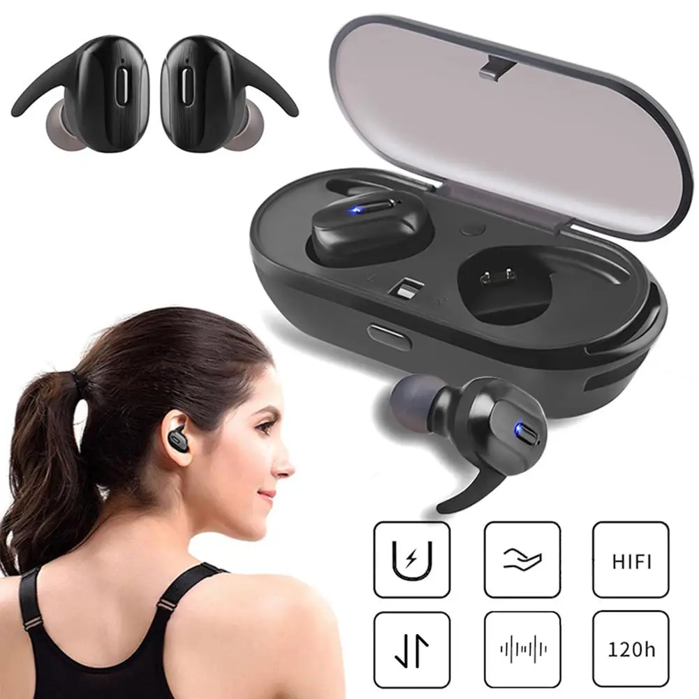 

T26 In-ear HIFI Stereo Wireless Bluetooth 5.0TWS Headset IPX7 Waterproof Sports Headset For Android IOS 2200mAh Charging Box