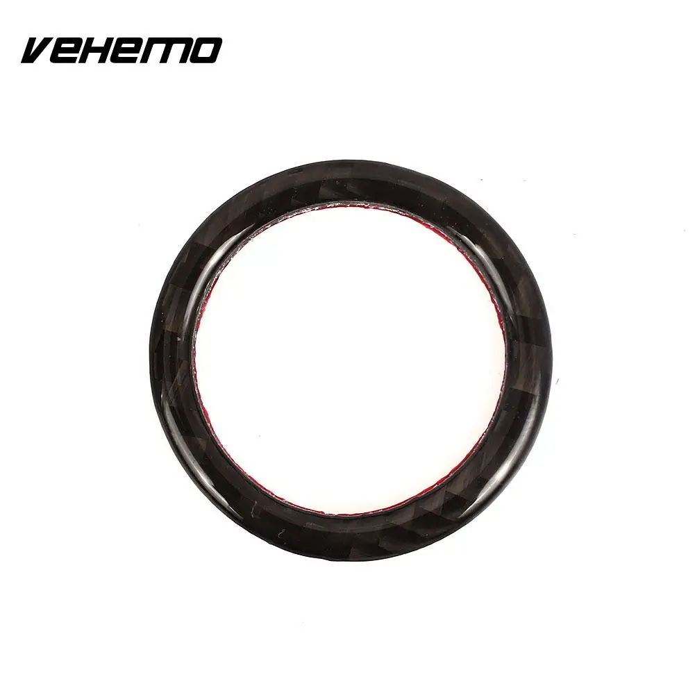 

Vehemo Carbon Fiber One-Button Start Decorative Ring Key Start Button Ring Decor Trim Black for BMW 3 Series E90 / E92 / E93