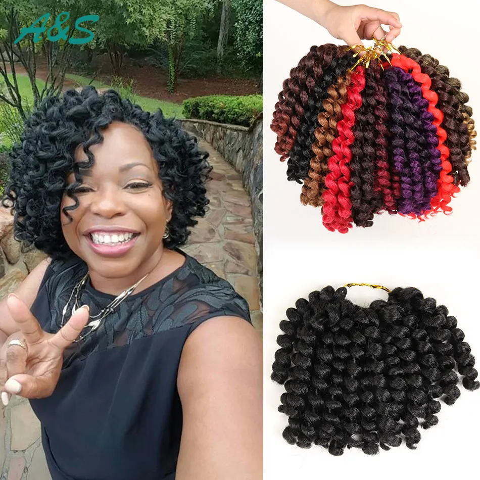 Natural looking Crochet Braids Crochet Hair Extensions 75g/pack 8