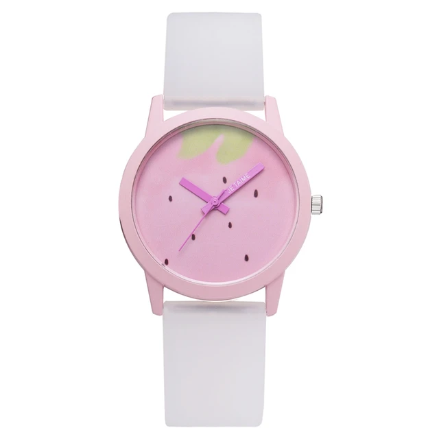 Fashion 2018 Creative Students Quartz Watches Simple Pink Strawberry Silicone Sp Fashion 2018 Creative Students Quartz Watches Simple Pink Strawberry Silicone Sp