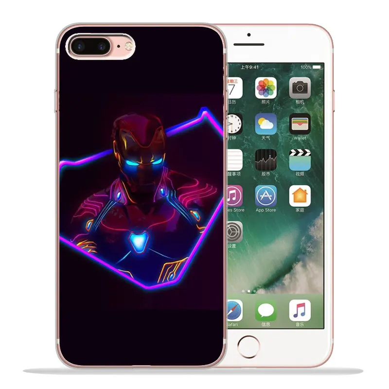 Роскошный чехол Marvel для iPhone X, XR, XS, Max, 5, 5S, SE, 6, 6 S, 7, 8 Plus, силиконовый чехол, чехол, Capinha Etui, Железный человек, Тор, ракета - Цвет: 1043