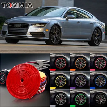

8M Car Wheel Hub Rim Edge Protector Ring Tire Strip Guard Rubber Sticker Decals For Audi A7