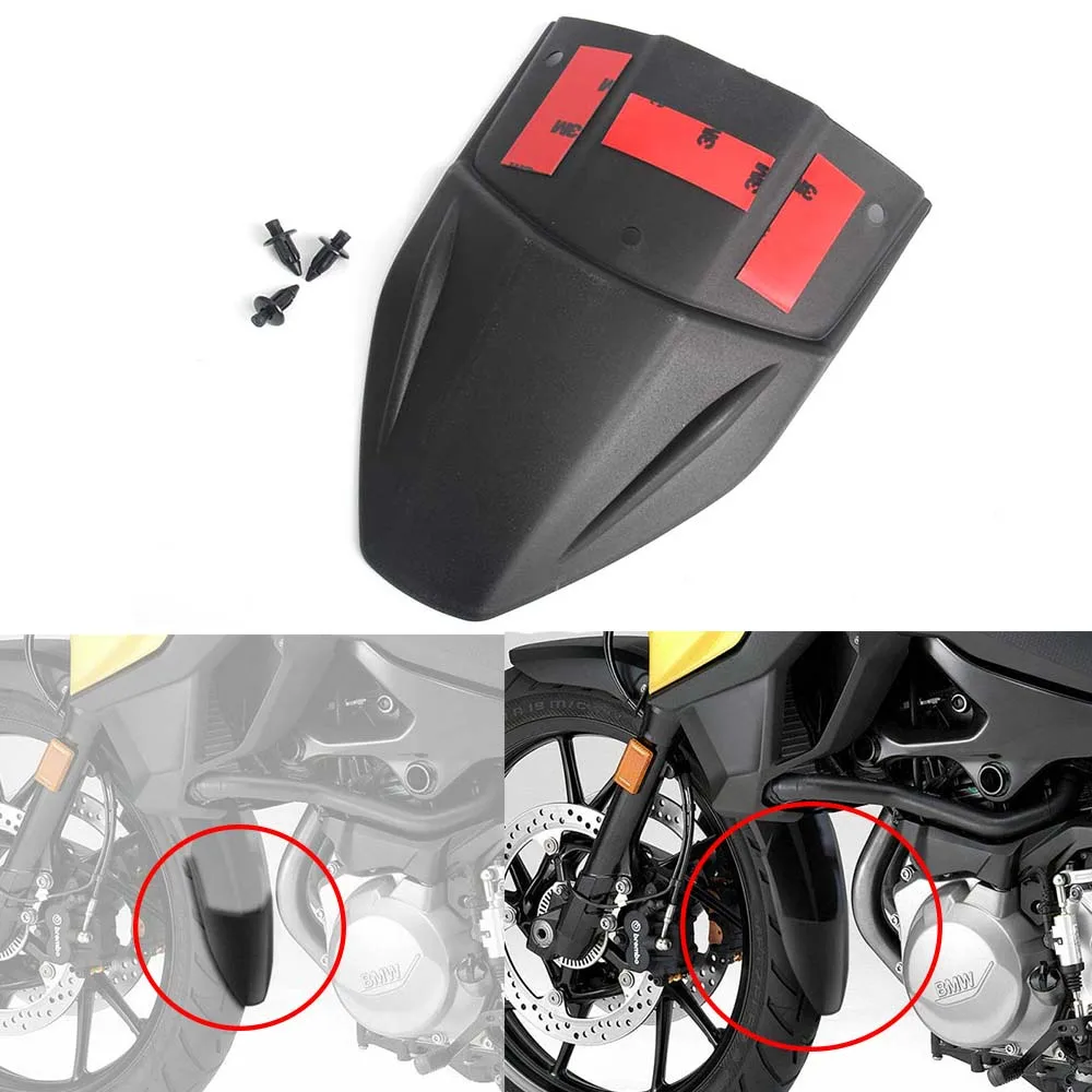 For BMW Black Motorcycle Front Mudguard Extender Fender Splash Extension Pad F750GS F 750 GS F750 GS New