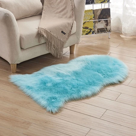 Меховой ковер из искусственной овчины для гостиной, спальни, напольные коврики, длинные пушистые мягкие чехлы для стульев, теплые коврики - Цвет: Carpet 12