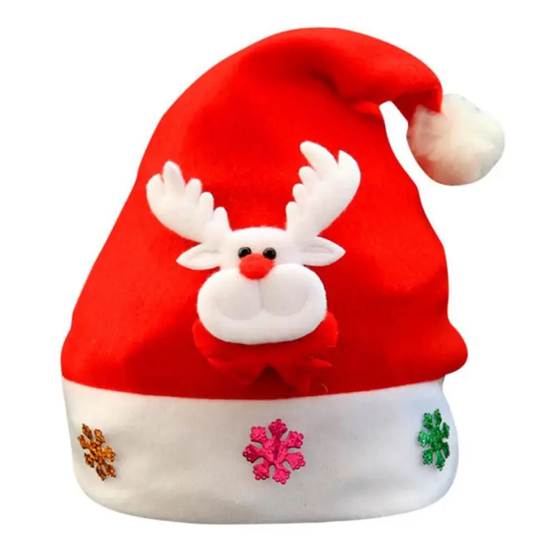 Рождественские шапки разных дизайнов, милые рождественские шапки Санта-Клауса, снеговика, вечерние шапки для взрослых и детей