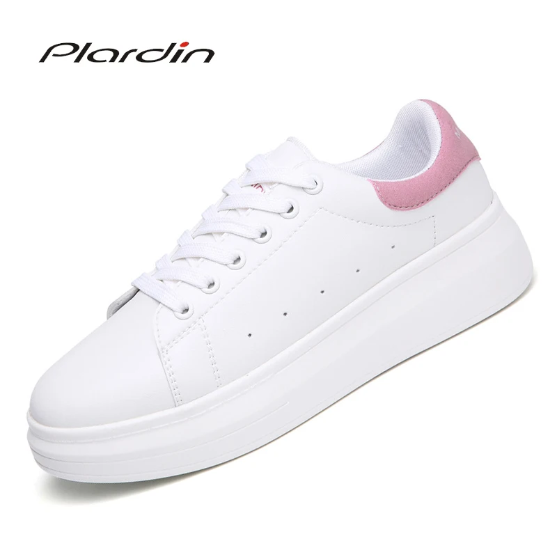 

Plardin Spring New Designer Wedges White Shoes Female Platform Sneakers Women Tenis Feminino Casual Female Shoes Woman