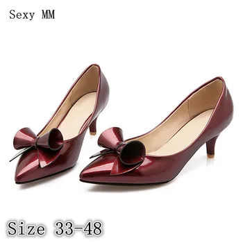 

High Heels Women High Heel Shoes Pumps Stiletto Woman Party Wedding Shoes Kitten Heels Plus Size 33 - 40 41 42 43 44 45 46 47 48