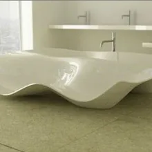 CUPC одобренный MARCELLA твердая поверхность камень ванна из искусственного камня 1800x800x600 мм WD024