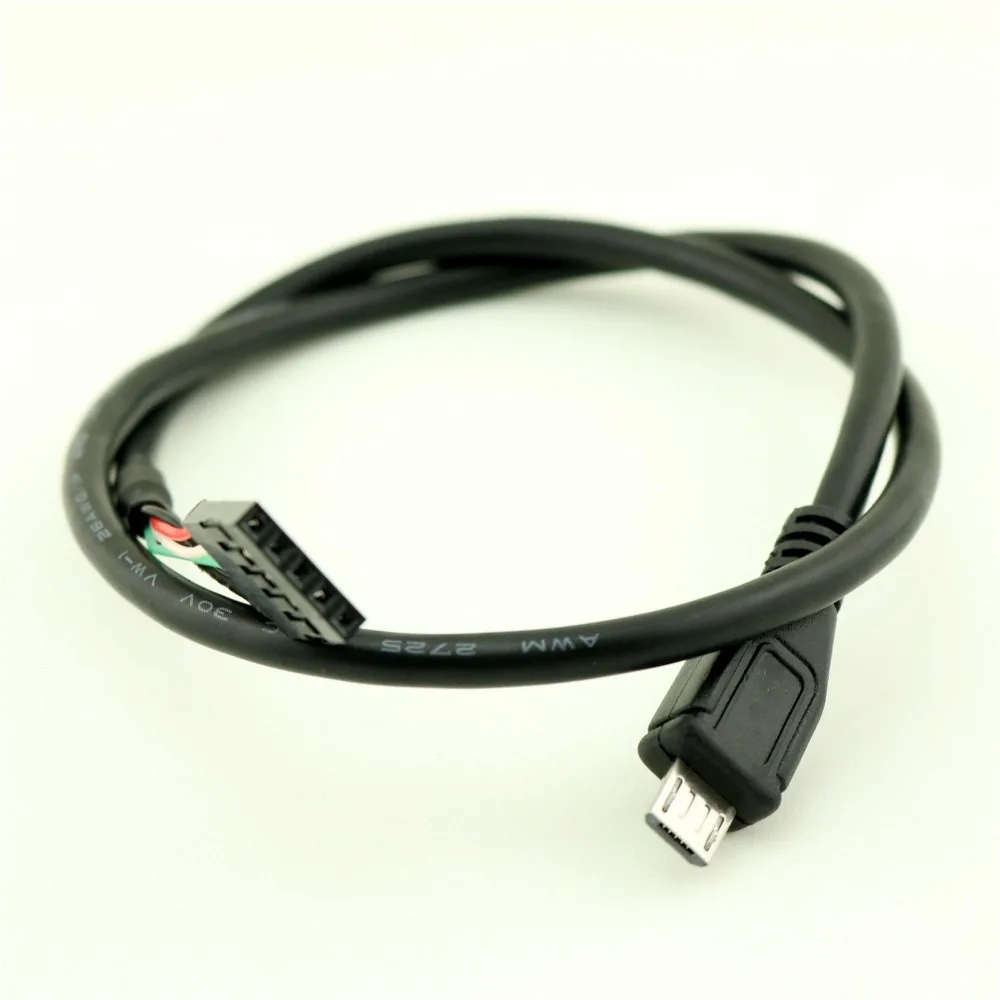 1pcs 50cm Micro USB 5Pin Male to Dupont 5 Pin Female Header Motherboard Adapter Cable