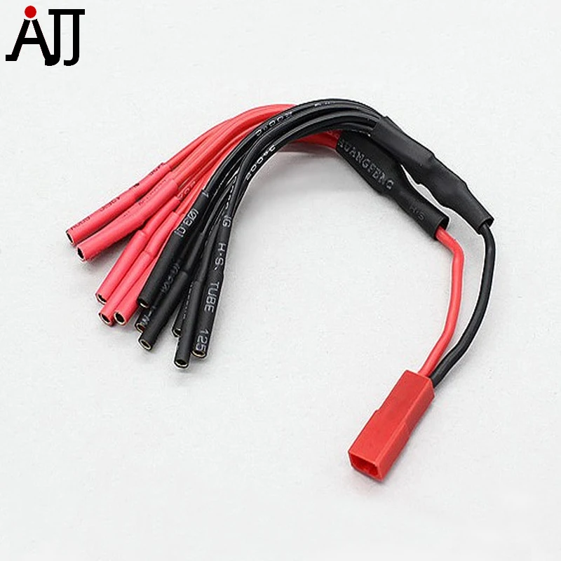 

JST Female to 6 X 2mm Gold Connector Bullet Multistar ESC Power Breakout Cables with 125mm 20AWG Silicone Wire 258000033