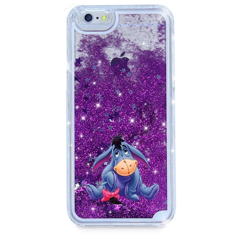Cartoon Cute quicksand case for iPhone X XR XS MAX dynamic liquid glitter cover iphone 5 6 6s 7 8 plus stitch Mermaid |