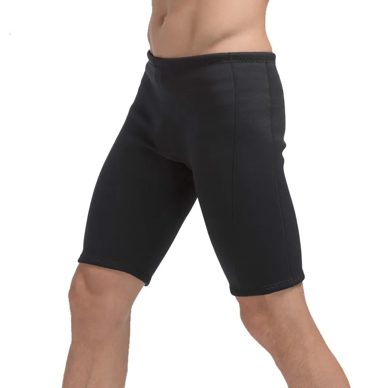 

SBART Surfing Wetsuit Pants 3mm Neoprene Short Pants for Men Snorkeling Plus Size XXXXL Solid Black Swimming Rashguard Trunks N