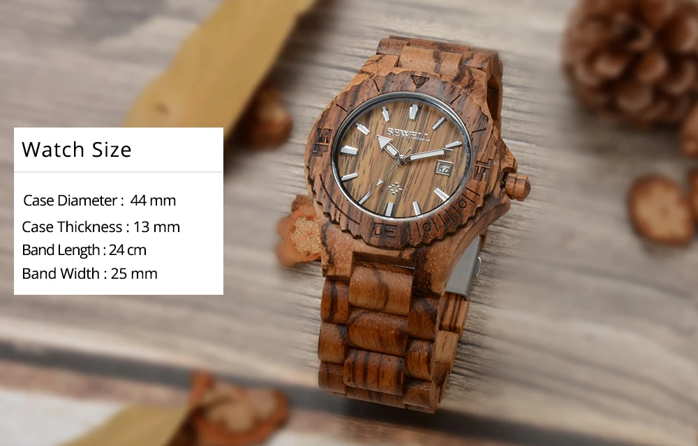 BEWELL WOODEN WATCH