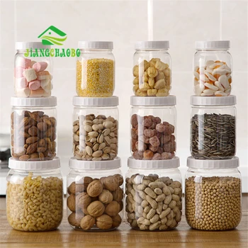 

3 Pcs/Set Transparent Plastic Sealed Can Cover Food Can Kitchen Grain Storage Box Storage Tank