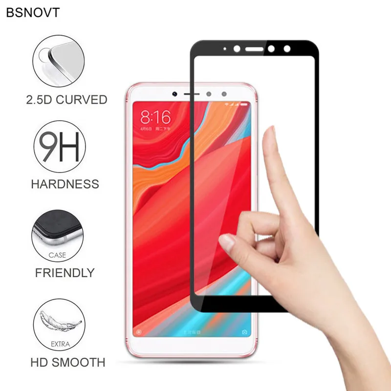 Защитное стекло для Xiaomi Redmi S2 закаленное с полным наклеиванием 2 шт. | Мобильные